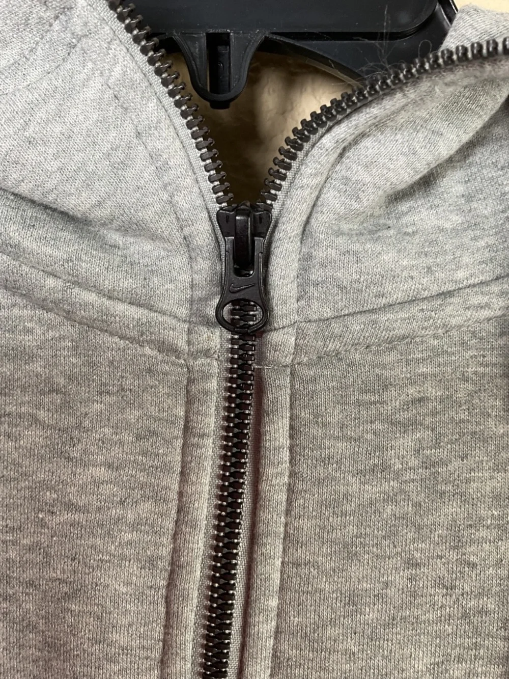 Nike Womens MED Gray Sportswear Club Fleece Full Zip Hoodie Jacket Athletic NWT